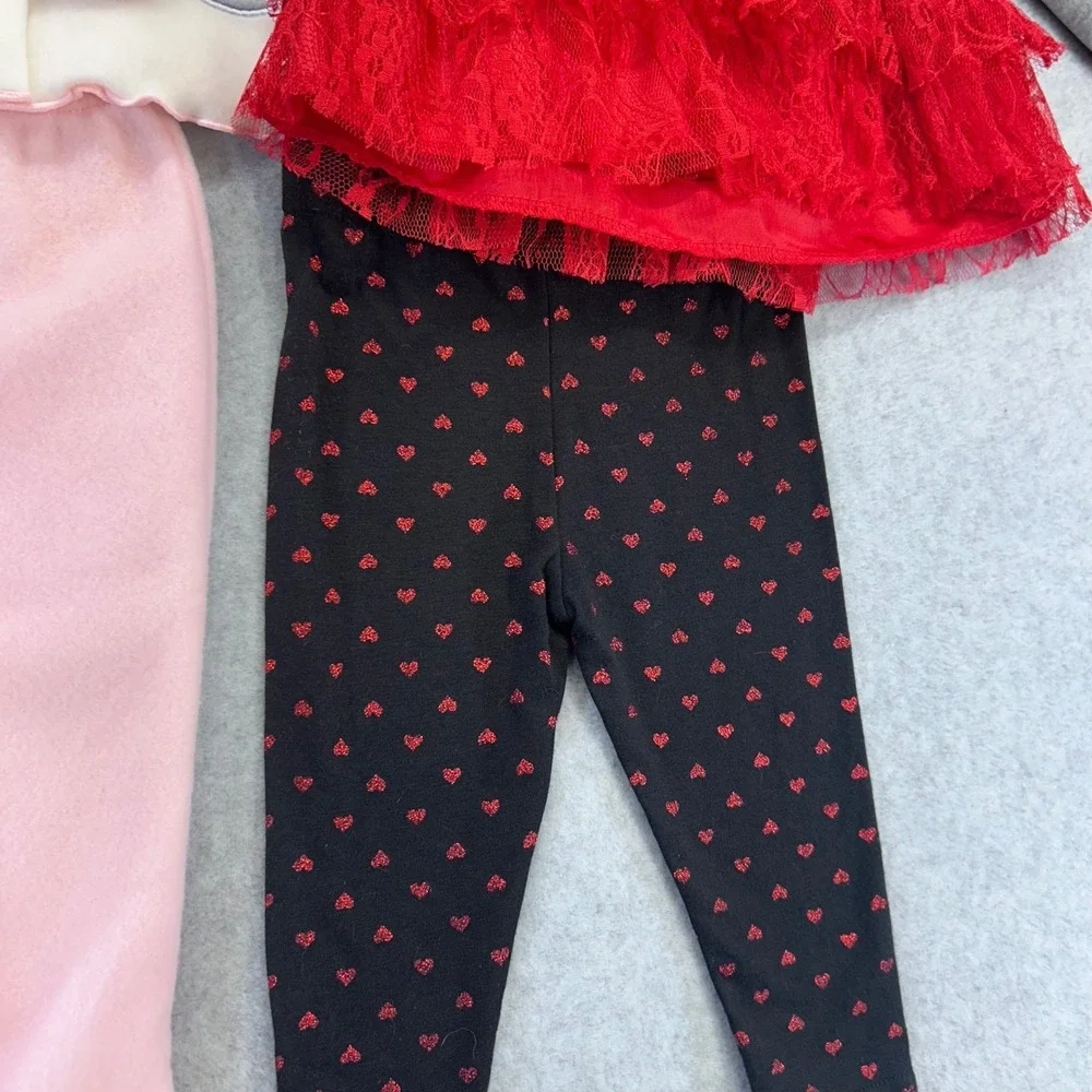 Cat Paris Eiffel Tower Baby Girls Multicolor Swiggles Outfit Lot Fleece 6-9M